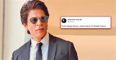 Shah Rukh Khan Refuses To Age Play Father On Screen Reacts To Fan