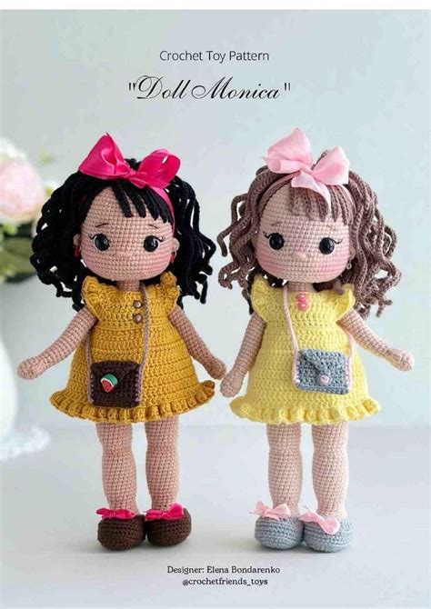 Crochet Toy Pattern Doll Monica