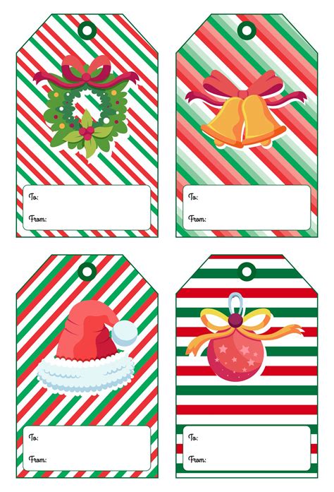 10 Best Blank Christmas Gift Tag Sticker Printable Printableecom Images