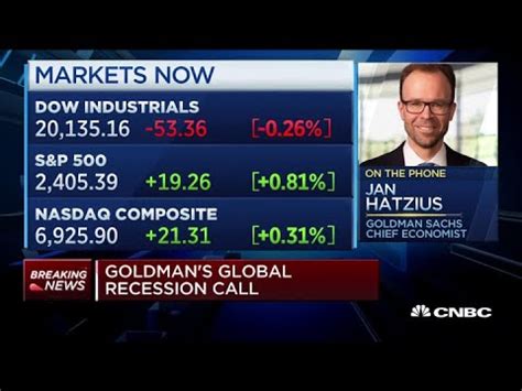 Here S What Goldman S Jan Hatzius Expects From A Recession YouTube