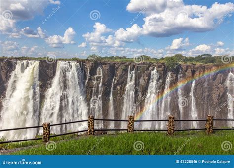 Victoria Falls from Zambia Side Stock Photo - Image of africa ...