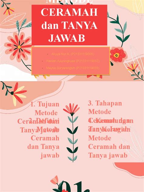 Kel 5 D4 3a Metode Ceramah Dan Tanya Jawab Pdf