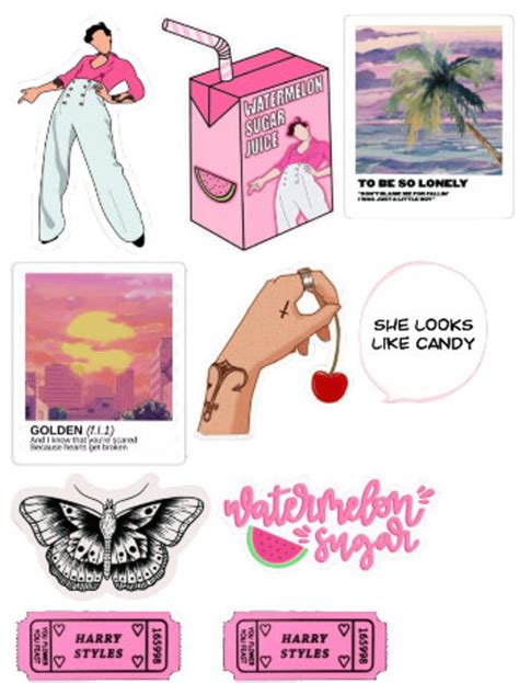 Harry Styles Sticker Pack Waterproof Etsy Hong Kong