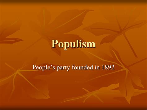 Ppt Populism Powerpoint Presentation Free Download Id357562