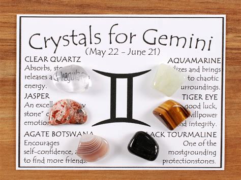 Gemini Zodiac Crystal Set Gemini Zodiac Stones Birthstone | Etsy