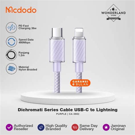 Jual Mcdodo Adaptor Charger Set W Usb C To Lightning Fast Charging