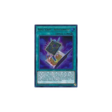 Yu Gi Oh Abyss Script Abysstainment Ultra Rare United Sanctuary Card Games