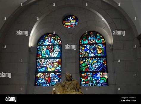 Stained Glass Windows In Manila Cathedral Intramuros Philippines