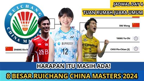 Tuan Rumah Merajalela Jadwal Perempat Final Ruichang China Masters