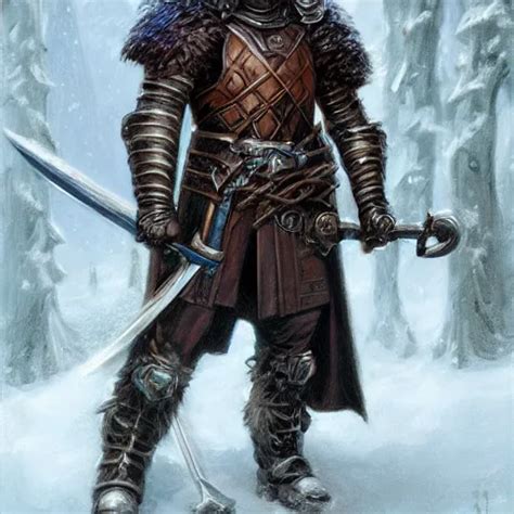 Winter Knight As A Fantasy Dandd Character Portrait Art Stable Diffusion