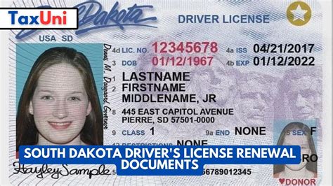 South Dakota Driver S License Renewal Documents