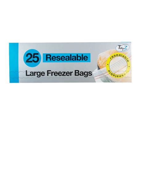 Tidyz Large Freezer Bags Resealable Zip Slide New Strong And Durable