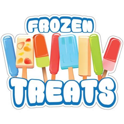 SignMission 12 In Frozen Treats Decal Concession Stand Food Truck