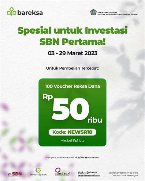 Promo Pertama Kali Beli Sbn Ritel Sr Di Bareksa Raih Reksadana Rp