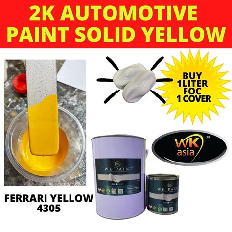 wk paint  solid yellow automotive paint cat kereta yellow kuning