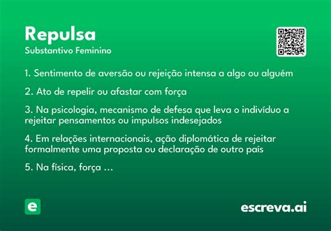 O Que Significa Repulsiva - Repulsa - Significado e Sinônimo - escreva.ai