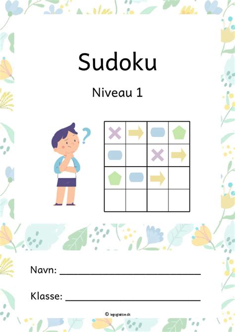 Sudoku Niveau 1 Figurer Bogstaver Og Tal Leg Og Lektie