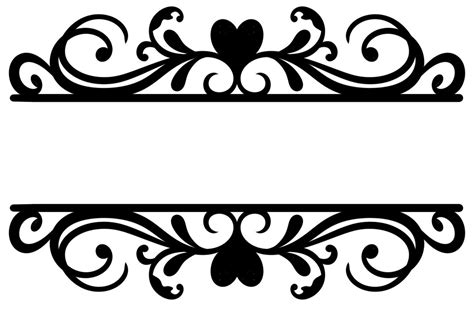 Flourish Borders SVG PNG - Etsy