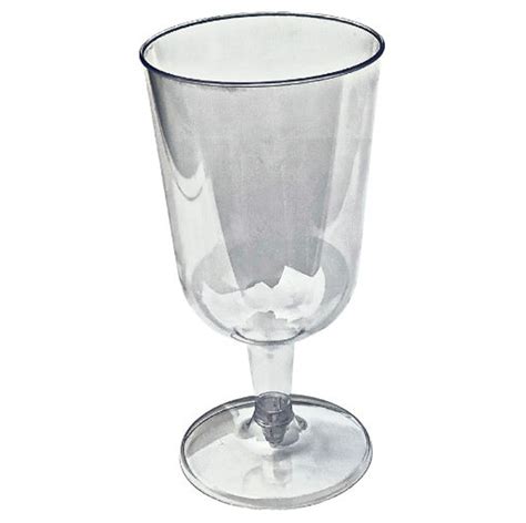 Disposable Wine Glass 200ml 2 Piece Plastic Wine Glasses Crystal Clear Plastic Wine Glasses