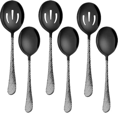 Serving Spoons Stainless Steel Slotted Spoons 98 Inches