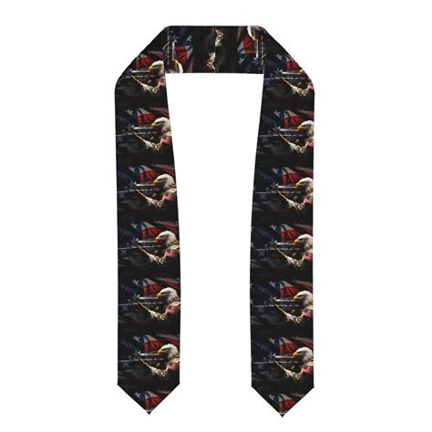 Hirioo American Bald Eagle Warrior For 72 Graduation Shawl Stole