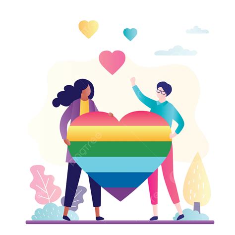 Hermosa Pareja Lesbiana Con Símbolo Lgbt Png Homosexualidad Romántico Hembra Png Y Vector