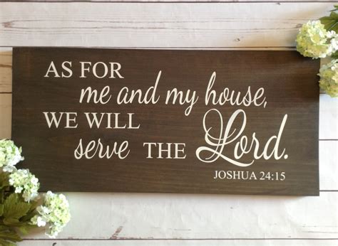 As For Me And My House We Will Serve The Lord Bible Verse Wall Etsy