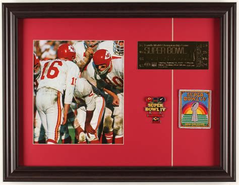 Super Bowl Iv Commemorative X Custom Framed Kansas City Chiefs