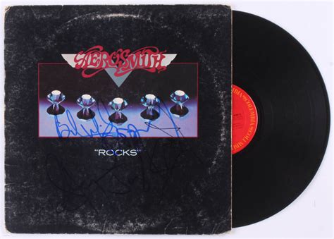 Aerosmith Rocks Vinyl Record Cover Band Signed By 5 With Steven