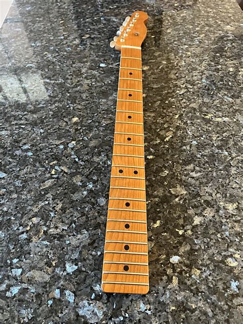 Warmoth Roasted Maple Telecaster Neck Loaded Roasted Maple Reverb