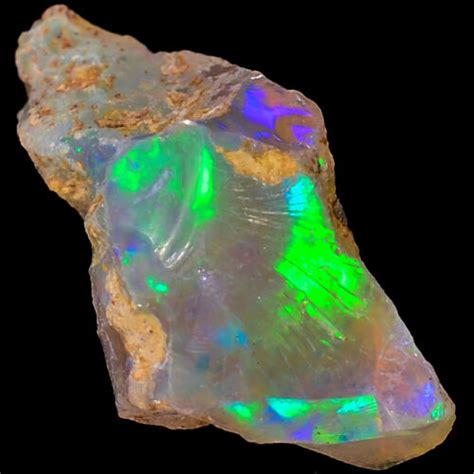 100 Natural Welo Fire Ethiopian Opal Rough Gemstone 5 5 Ct 19X10X8 Mm