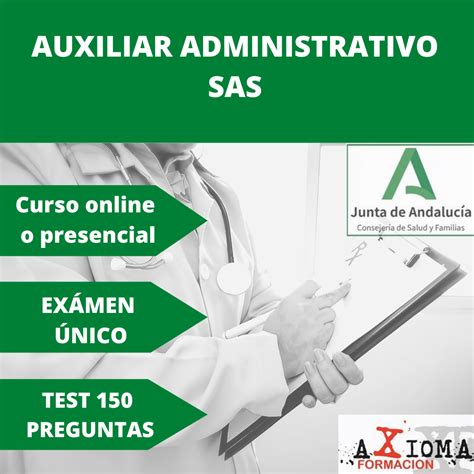 Convocadas Plazas De Auxiliar Administrativo Del Sas Axioma Formacion