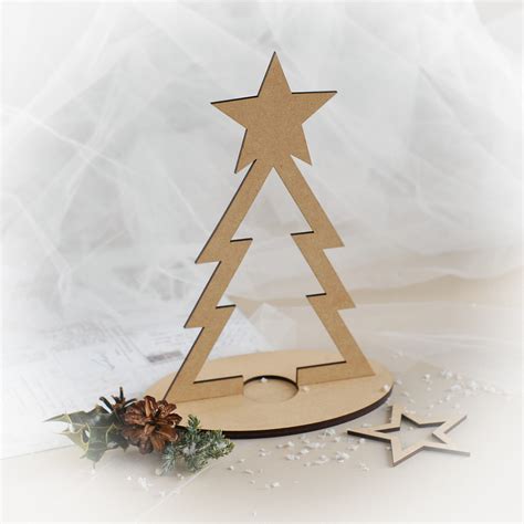 3D Christmas Tree Decorative Laser Cut MDF Bloomar Design