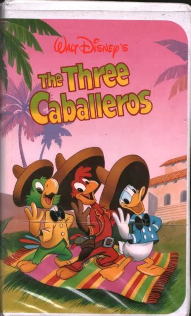 THE THREE CABALLEROS VHS Clamshell Case Walt Disney Clarence Nash