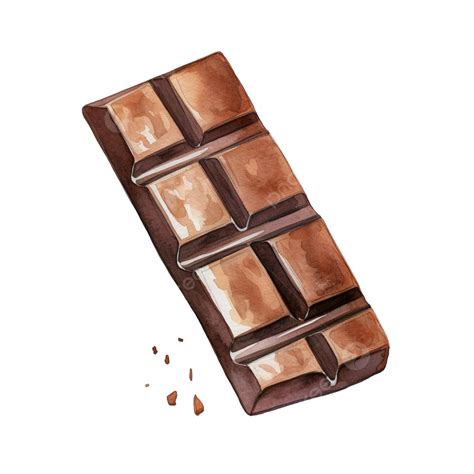 Watercolor Chocolate Bar Chocolate Bar Watercolor Png Transparent