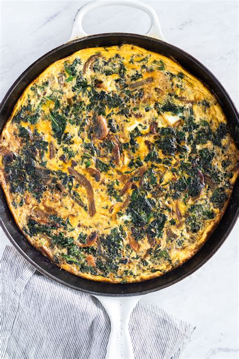 Easy Kale Mushroom Frittata With Thyme Nutrition