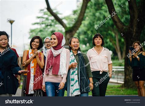 Group Portrait Diverse Group Women Malay Stock Photo 1126034849