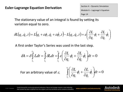 Ppt Dynamic Simulation Lagranges Equation Powerpoint Presentation