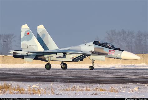 82 Red Russian Federation Air Force Sukhoi Su 30sm Photo By Alexander