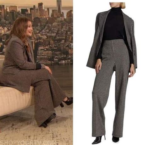 Drew Barrymore Show: November 2022 Drew Barrymore's Grey Houndstooth ...