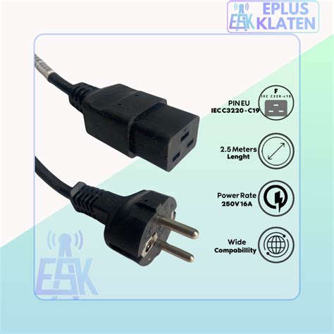 Jual Kabel Power UPS APC C19 To Power Cord 3x1 5mm 16A 2 5 Meter K140