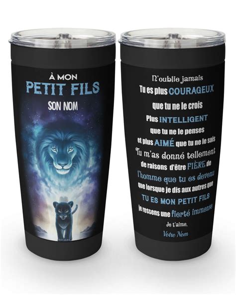 Tumbler à Petit Fils Cadeau spécial pour Petit Fils Nom personalisé