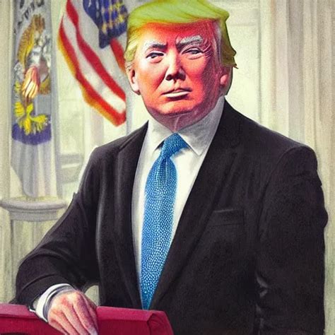 Portrait Of The President Of The United States In Stable Diffusion