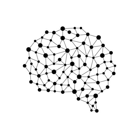 Human Brain From Nodes And Connections Neural Network Vector