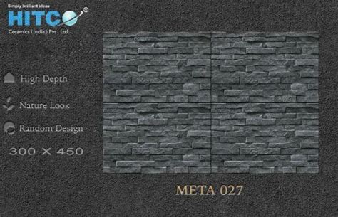 Ceramic Polished Meta High Depth Elevation Tiles 12x18 At 150 Box In