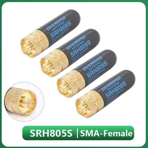 SRH805S Antenna High Gain SMA Female DIAMOND 805 Short Aerial Dual Band