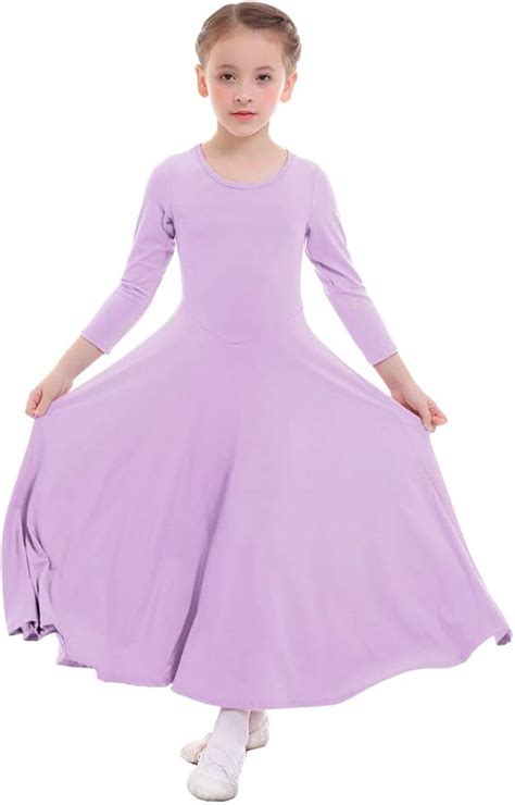 Fymnsi Fymnsi Kinder M Dchen Liturgisches Tanzkleid Einfarbig Langarm