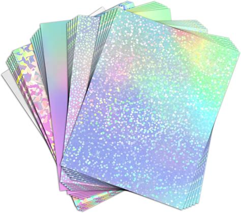 Koala Holographic Laminate Sheets A4 Clear Holographic Sticker Paper 25