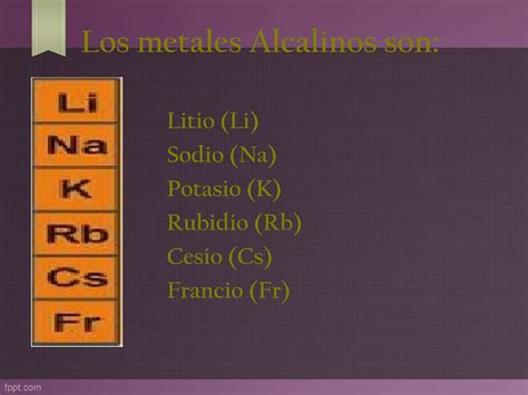 Cuales Son Los Metales Alcalinos 7