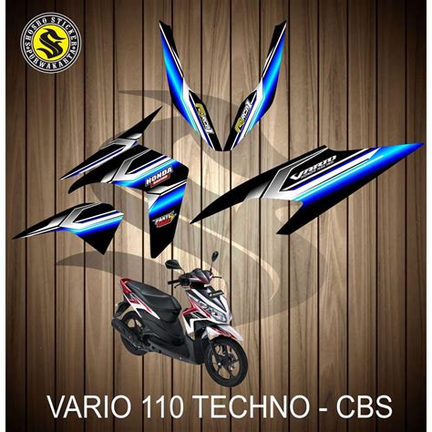 Motif Lis Sticker Art Custom Variation Honda Click Techno Cbs Sticker